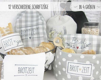 Schriftzug "Brotzeit" in 4 Größen - Stickdatei