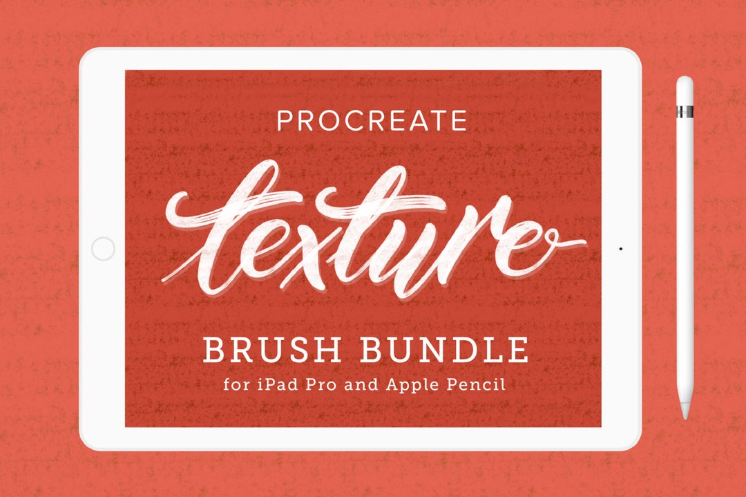 Procreate Lettering Brush Texture Bundle | iPad Lettering | iPad Pro ...