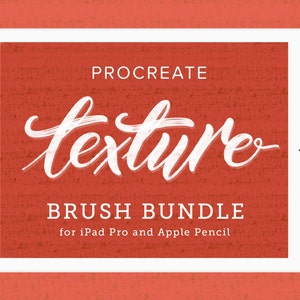 Procreate Lettering Brush Texture Bundle iPad Lettering iPad Pro Typography image 1