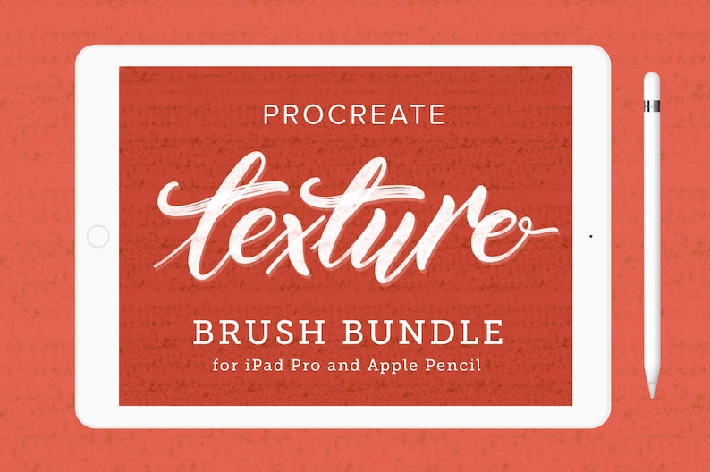 Procreate Lettering Brush Texture Bundle iPad Lettering iPad Pro Typography image 1