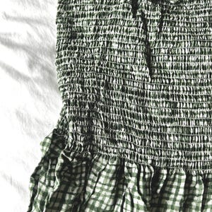 Green Gingham Smocked - Etsy