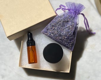Mini Gift Set | Travel Size | Organic Glow Serum | Organic Shae Butter | Lavender