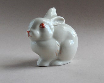 Porcelain figurine "Rabbit", statuette of the USSR, Soviet vintage,ceramic sculpture,animal figurines,collection ceramics, Christmas present