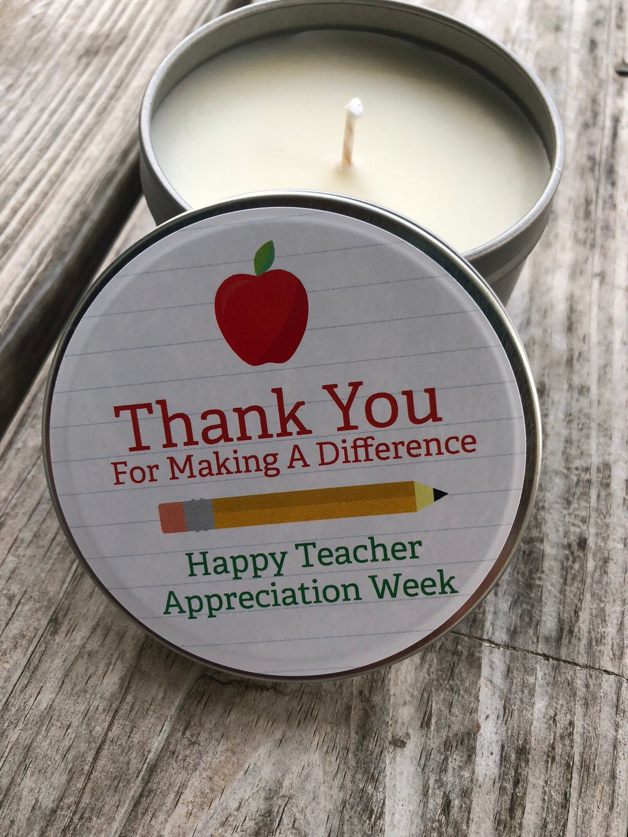 Teacher Appreciation Candle Free Printable