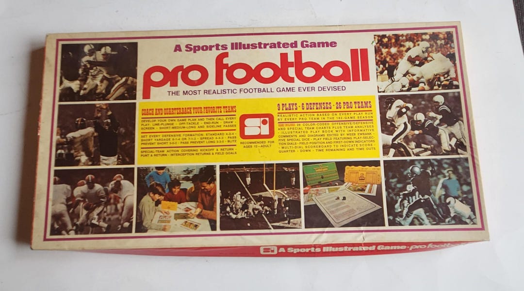 Si Pro Sports Illustrated Pro Football Table Top Game 1972 Complete - Etsy