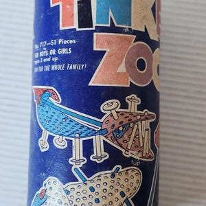 Tinkertoy Tinker Zoo Set #717 Plastic And Wood Construction Set