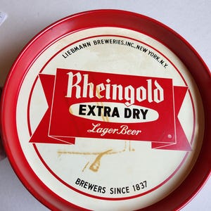 Rheingold Extra Dry Lager Beer Metal Beer Tray