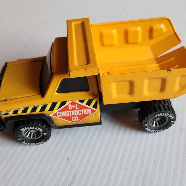 Buddy L B+L Construction Company Yellow Metal Dump Truck