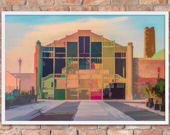 Asbury Park Kasino gerahmtes Poster - New Jersey Boardwalk Wandkunst Druck