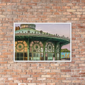 Asbury Park Carousel Framed photo paper poster