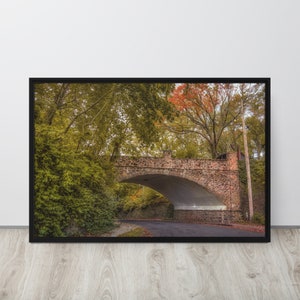 Atlantic Highlands, NJ Old Stone Bridge Framed canvas