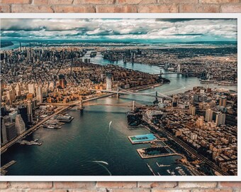 Poster incorniciato con vista aerea dello skyline di New York City