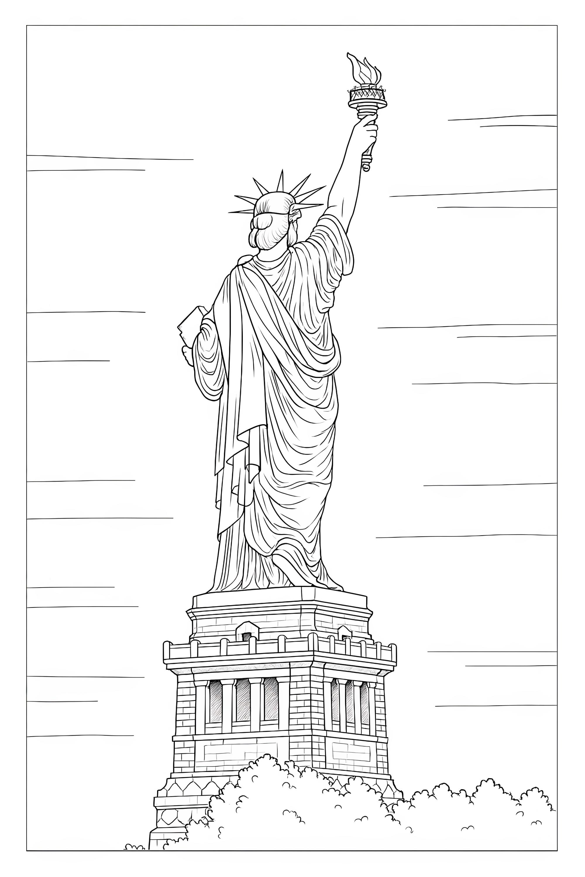 41 Easy Patriotic Crafts for Kids Even Parents Will Love 31 Statue of Liberty Coloring Page - Original Artwork from My Photos -…