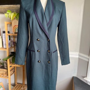 Navy and Green Dress