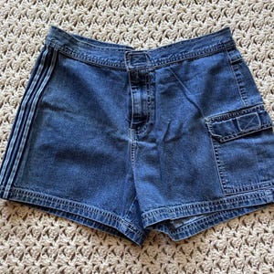 Y2k Striped Shorts - Etsy