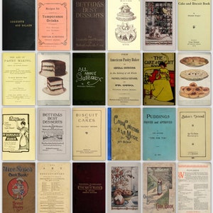 108 vintage cookbooks of pastry, dessert, confectionery and cake PDF format instant digital download