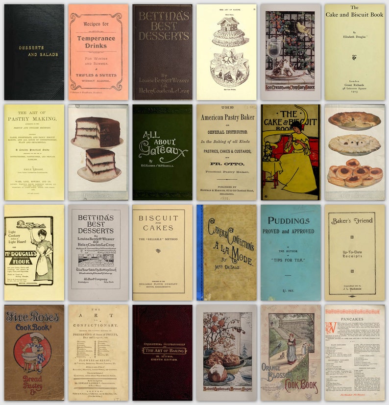 108 Vintage Cookbooks of Pastry Dessert Confectionery and Etsy