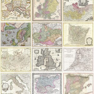 780 Anciennes Cartes Rares Antiques d’Europe en Haute Résolution Téléchargement numérique instantané