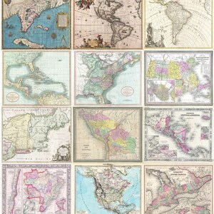 700 Antieke Kaarten van Noord-, Zuid- en Midden-Amerika Instant digitale download