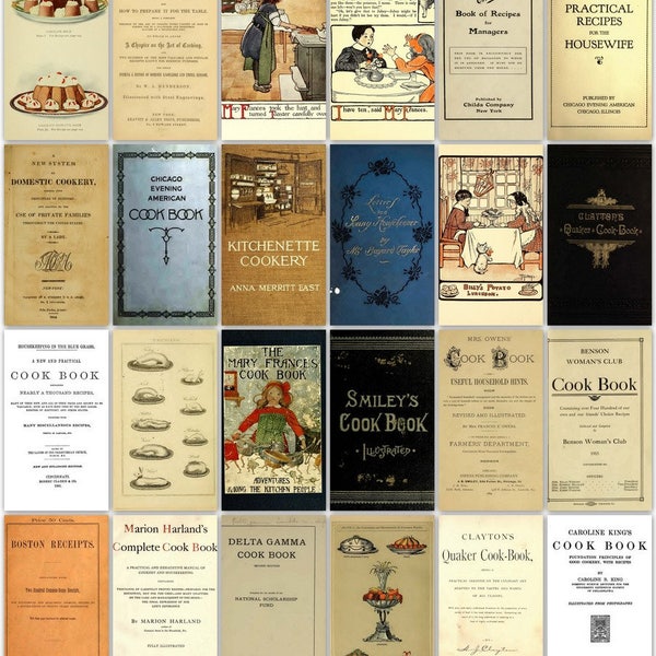 300 vintage American cookbooks PDF format instant digital download