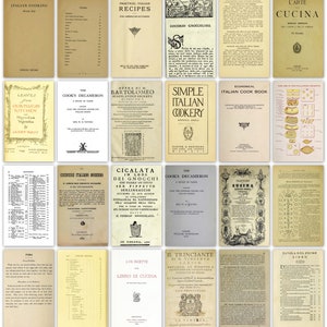 19 vintage Italian cookbooks in PDF format instant digital download