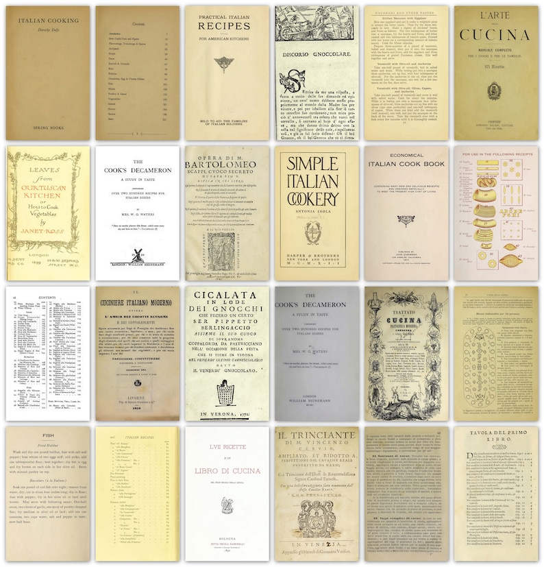19 vintage Italian cookbooks from 17th Nashville-Davidson Mall to At the price of surprise PDF forma 20th century