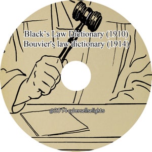 Black&#39;s Law Dictionary(1910) Bouvier&#39;s law dictionary (1914) Facsimile PDF format instant digital download