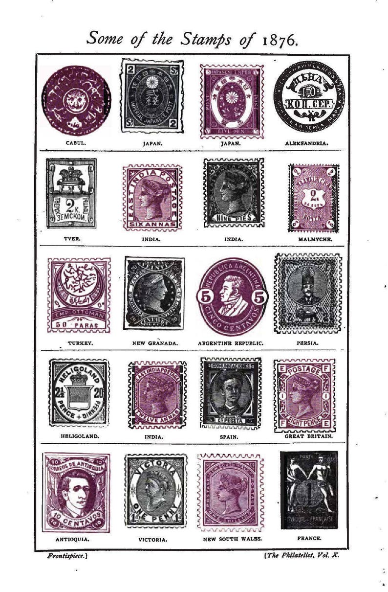 223 Books Library of Postage Stamps Stamp Collecting and Etsy
