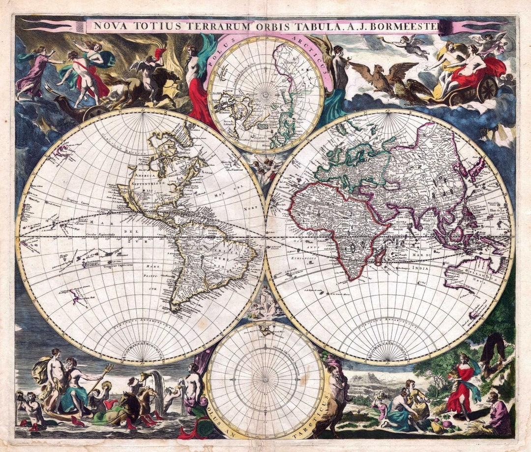 80 Old Rare Antique World Maps in High Resolution (300dpi