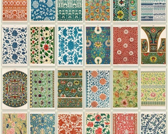 Assiettes décoratives chinoises vintage : 1867 (téléchargement numérique)