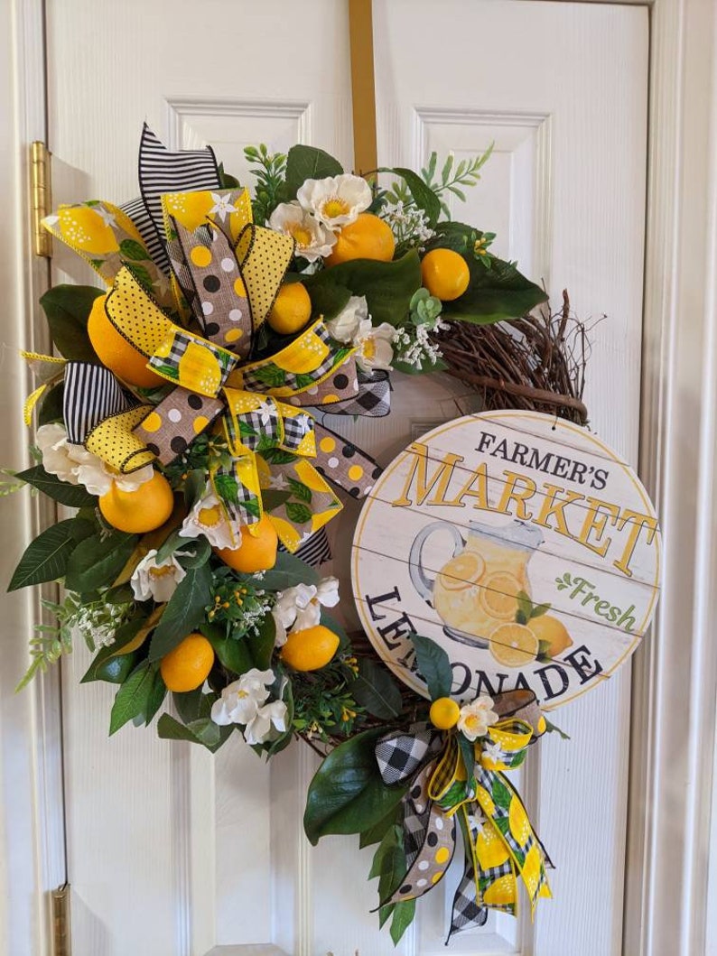 Lemon Wreath Best Seller Country Kitchen Wreath bless Your heart wreath Summer Wreath