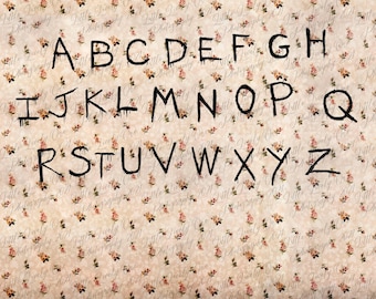 ストレンジャー・シングス風の文字あり・なしの壁、デジタル背景、アルファベットの壁、壁の背景