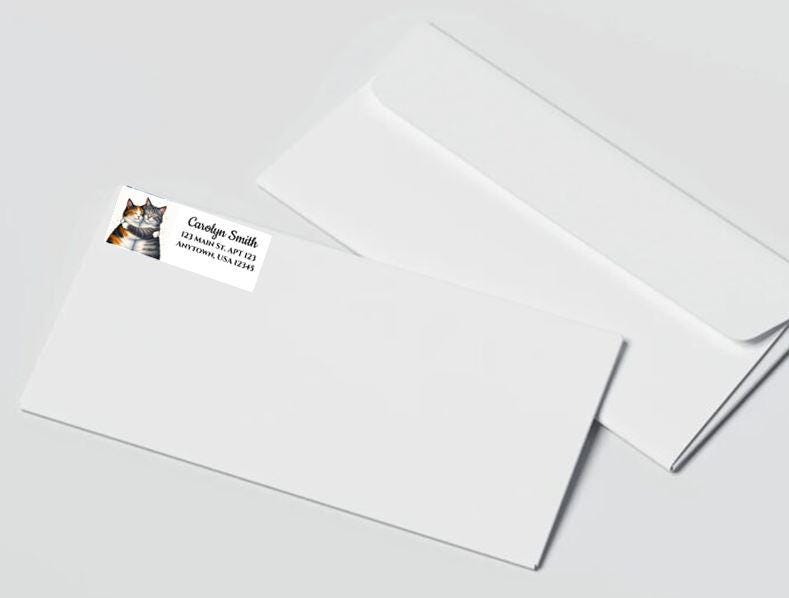 Cuddly Cats Personalized Return Address Labels - Etsy