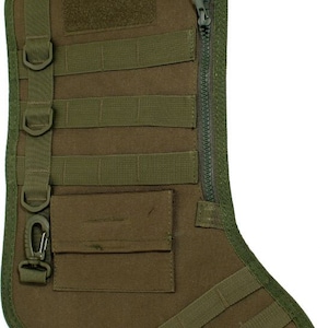 Christmas Stocking MIlitary Tactical Personalized stocking OD Green color