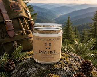Day Hike – Pine, Cedarwood & Cypress Candle | Outdoors-Inspired Soy Candle | 9 oz