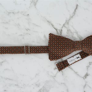 Handmade Men's Geometric Polka Dot Bow Tie with adjustable strap / 100% cotton / Wedding Bow Tie / Gifts for men / Gifts for him image 2