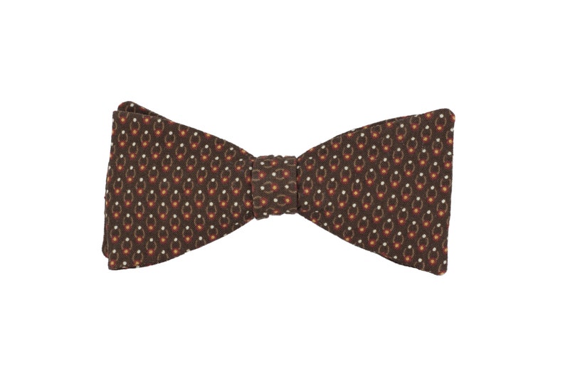 Handmade Men's Geometric Polka Dot Bow Tie with adjustable strap / 100% cotton / Wedding Bow Tie / Gifts for men / Gifts for him image 1