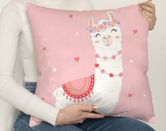 Llama pillow | Etsy Personalized Llama Pillow nap and