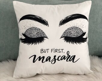 Lashes pillow cover | Etsy Toddler Closed Eyelashes Pillows