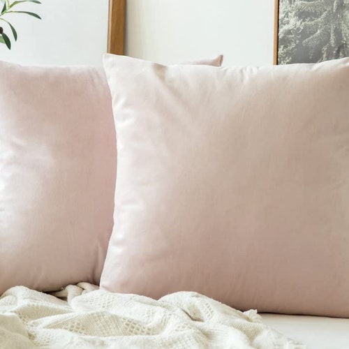 Set of 2 / Velvet Coton Grey Pillow Covers / Decorative Grey Etsy