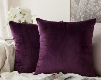 OOAK purple velvet pillow floral square Eggplant needlepoint pillow tassle fringe repurposed large slouchy hand made pillow upcycled