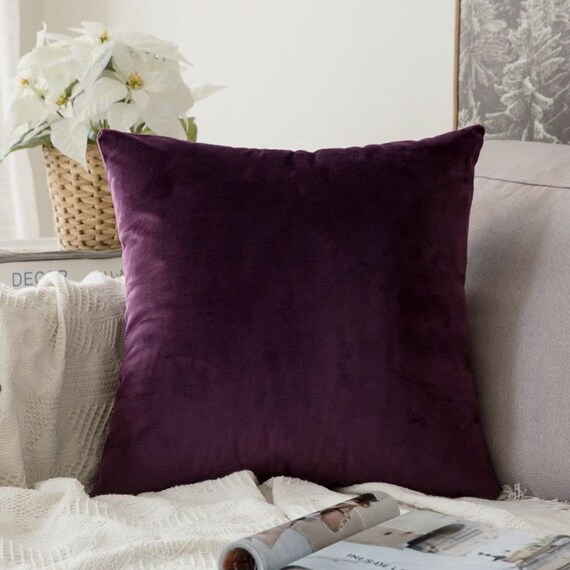 dark purple throw pillow