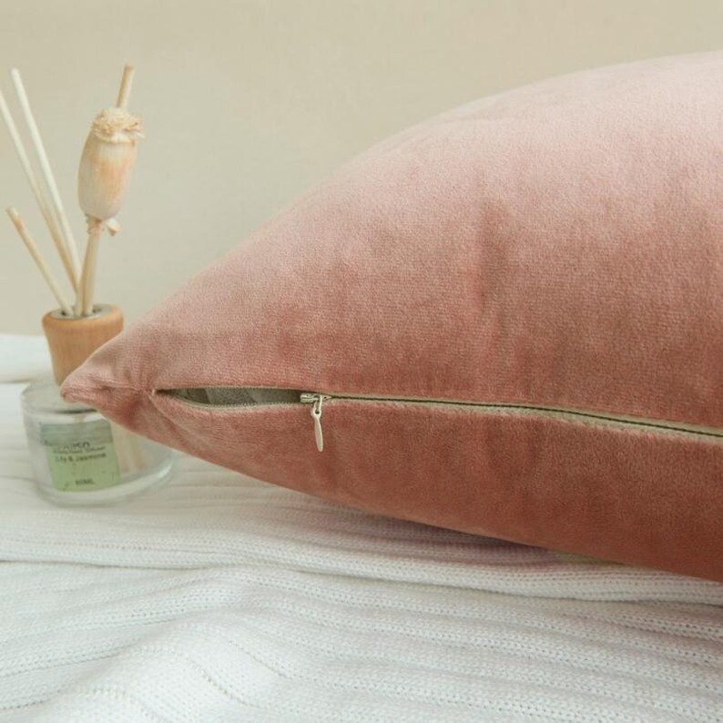 Velvet Throw Pillow Covers Solid Color Plain Pillow Cases for Etsy