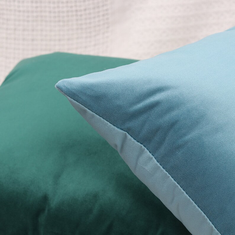 Velvet Throw Pillow Covers Solid Color Plain Pillow Cases for Etsy