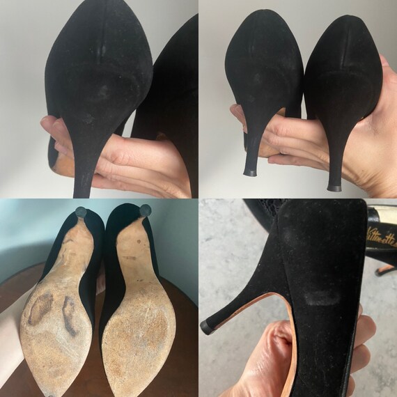 1950s Black Stiletto Heels Shoes Paradise Kitten ette Label Cat