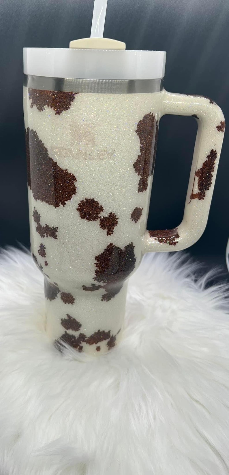 In Stock See Discription Cow Hide Tumbler TikTok cow print Glitter image 8