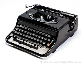 Olivetti Studio 46(42) Glanzend zwarte vintage typemachine, onderhouden