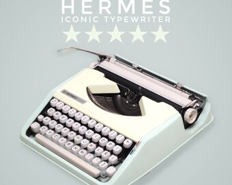 Hermes Baby Mint Green, Vintage, manuelle Schreibmaschine, gewartet
