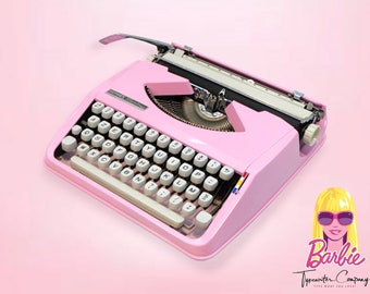 CURSIVE Barbie Pink Hermes Baby Handbuch Vintage Schreibmaschine