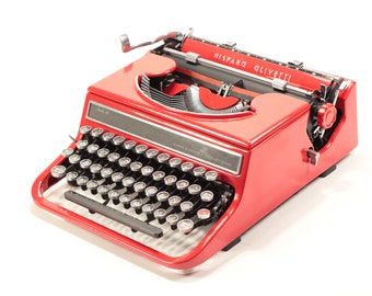 Olivetti Studio 46(42) Glanzend rode vintage typemachine, onderhouden